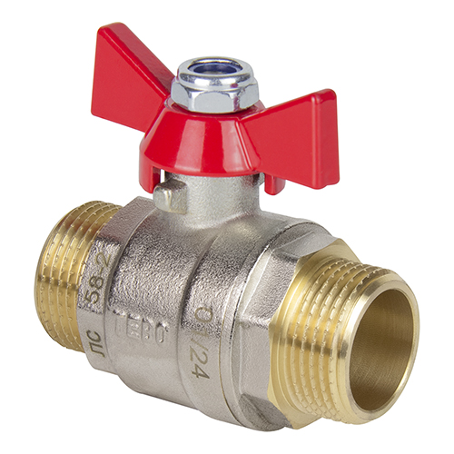 Кран шаровой TEBO НАР/НАР 3/4" полный пр. с ручкой-бабочкой